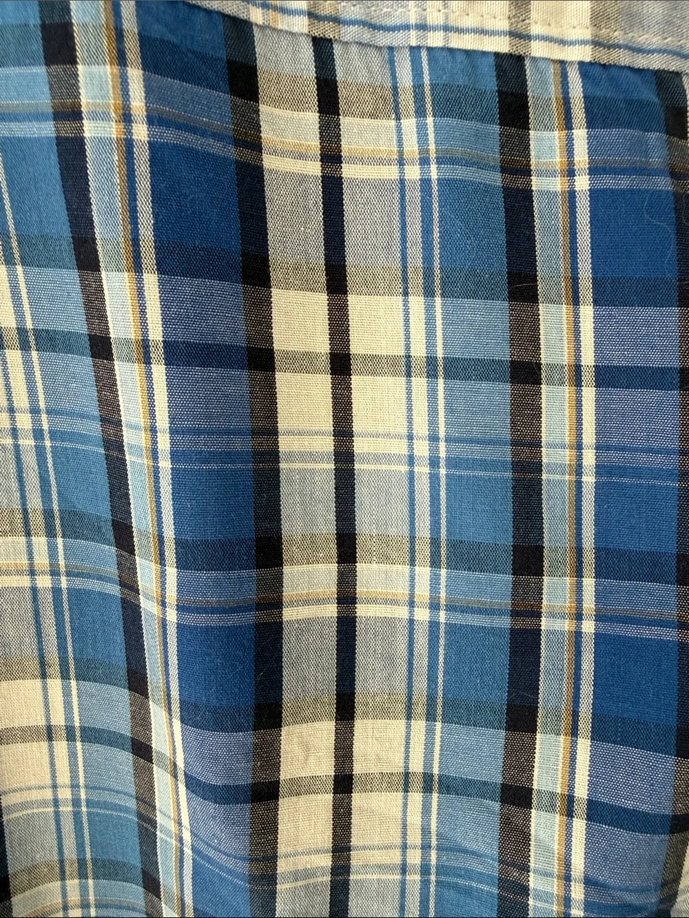 Nautica Boys Blue Plaid Button-Down Shirt Size 20